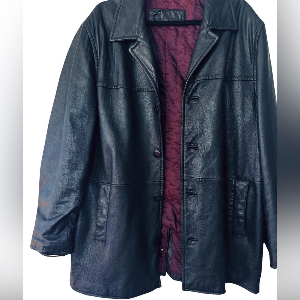 Nicole miller Genuine Leather Jacket – Women’s XL – Black – Brown Quilted Lining